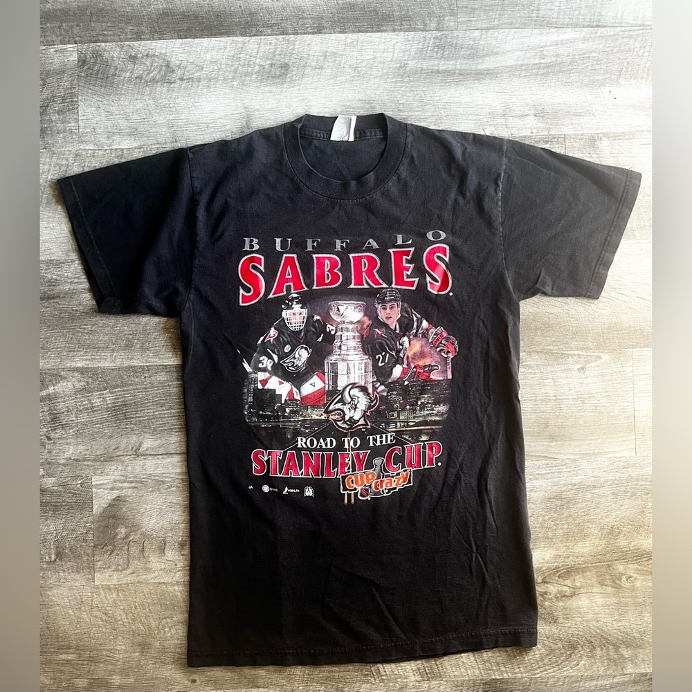 🔥 Vintage 1999 Buffalo Sabres Stanley Cup Playoffs Tee Size M 🏒